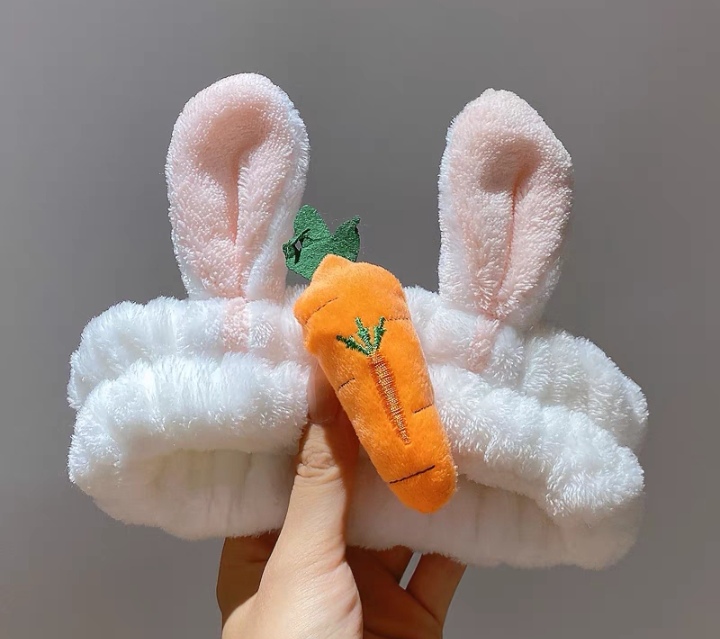 Cute Long Ears Rabbit Carrot Face Wash Headband Six Colors Item Picture