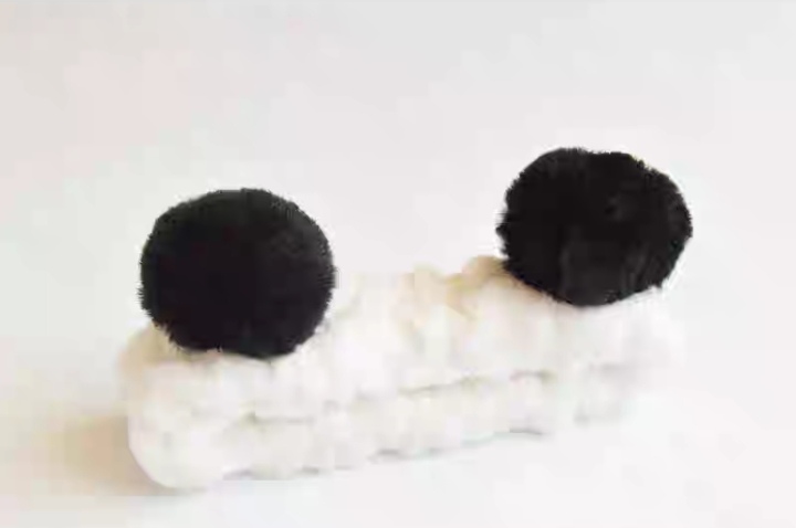 Rabbit Hair Big Hair Ball Face Wash Hair Band Seven Colors Specification drawing