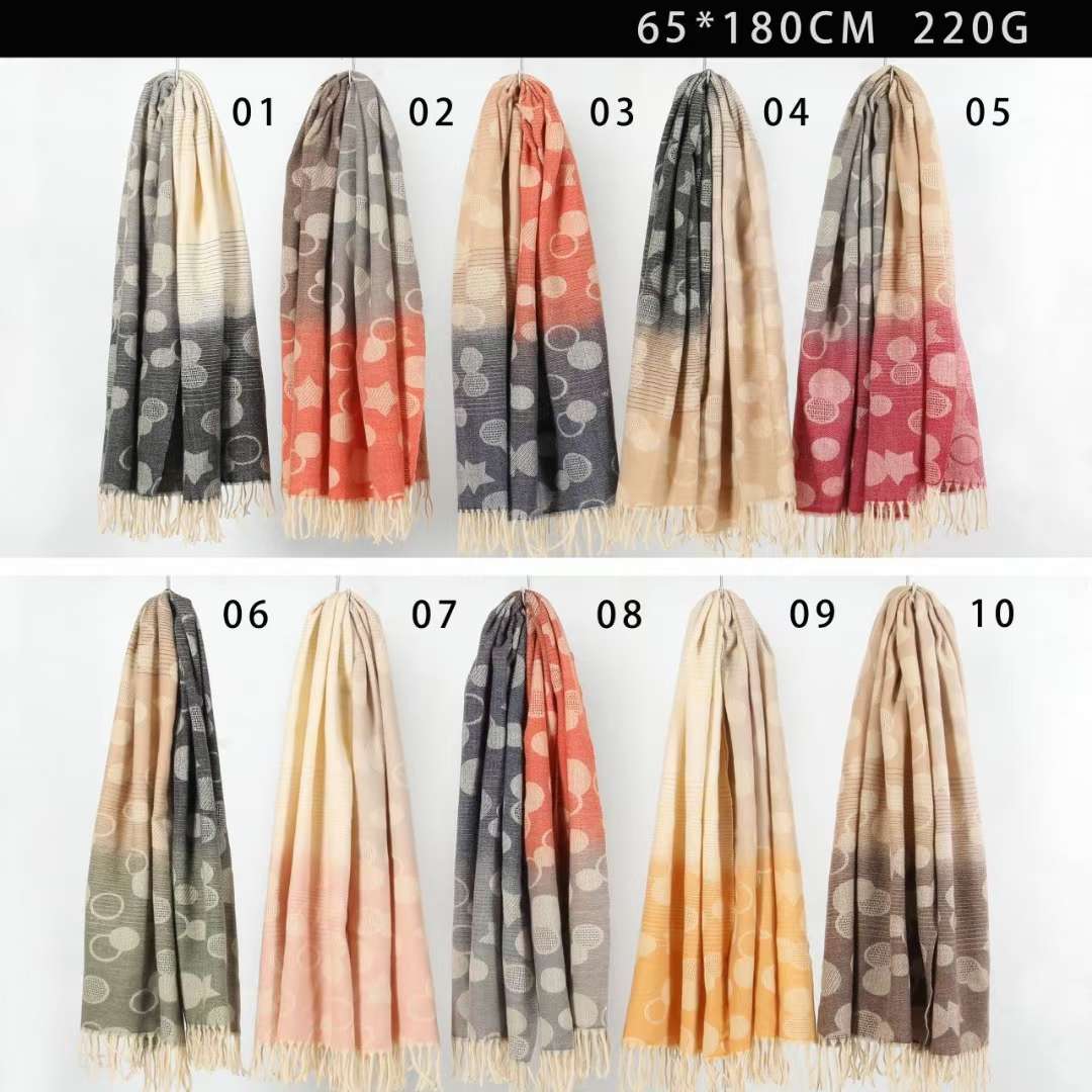 Wholesale of 2023's best-selling knitted jacquard scarves, women's shawls and cross-border scarves for foreign trade detail image 14