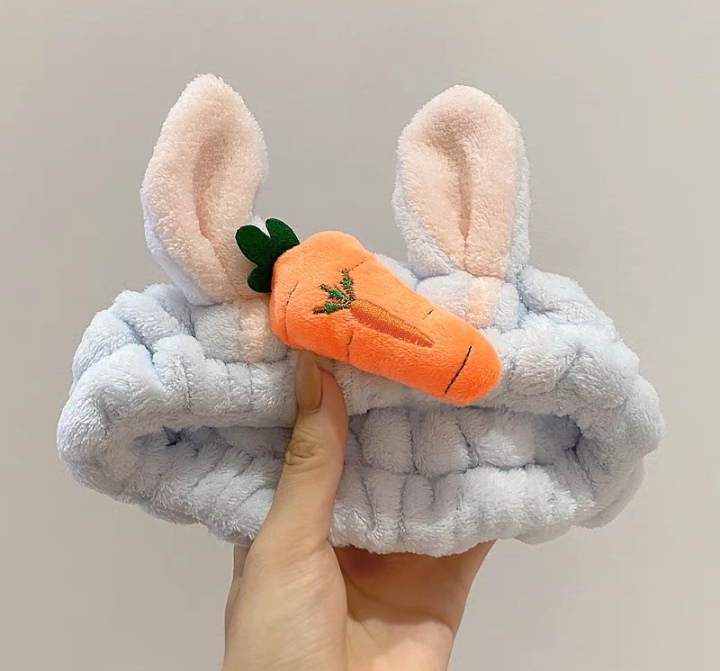 Cute Long Ears Rabbit Carrot Face Wash Headband Six Colors undefined