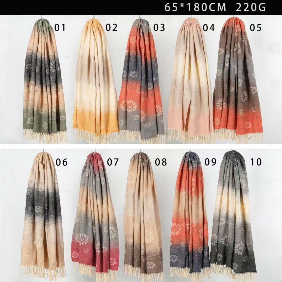 Wholesale of 2023's best-selling knitted jacquard scarves, women's shawls and cross-border scarves for foreign trade detail image 4