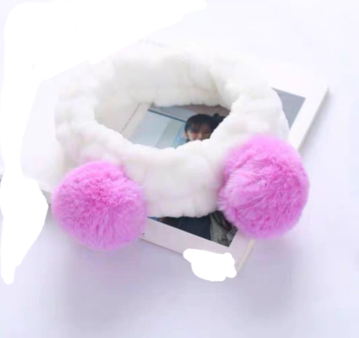 Rabbit Hair Big Hair Ball Face Wash Hair Band Seven Colors undefined