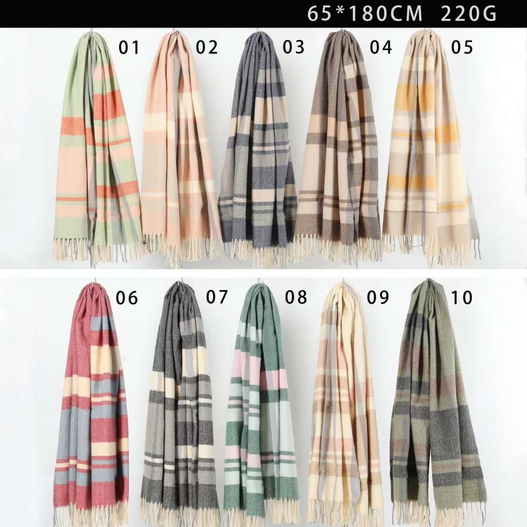 Wholesale of 2023's best-selling knitted jacquard scarves, women's shawls and cross-border scarves for foreign trade detail image 16