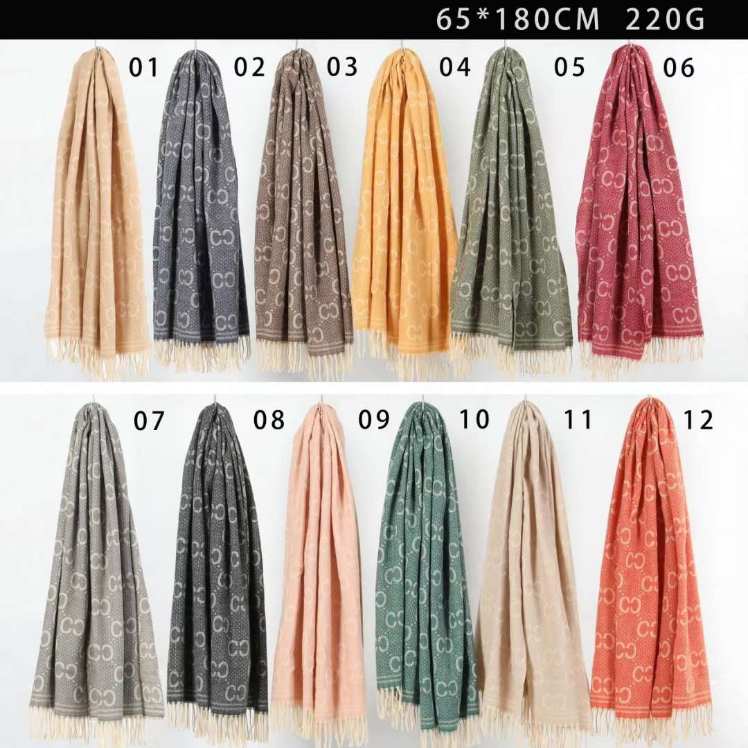 Wholesale of 2023's best-selling knitted jacquard scarves, women's shawls and cross-border scarves for foreign trade detail image 15