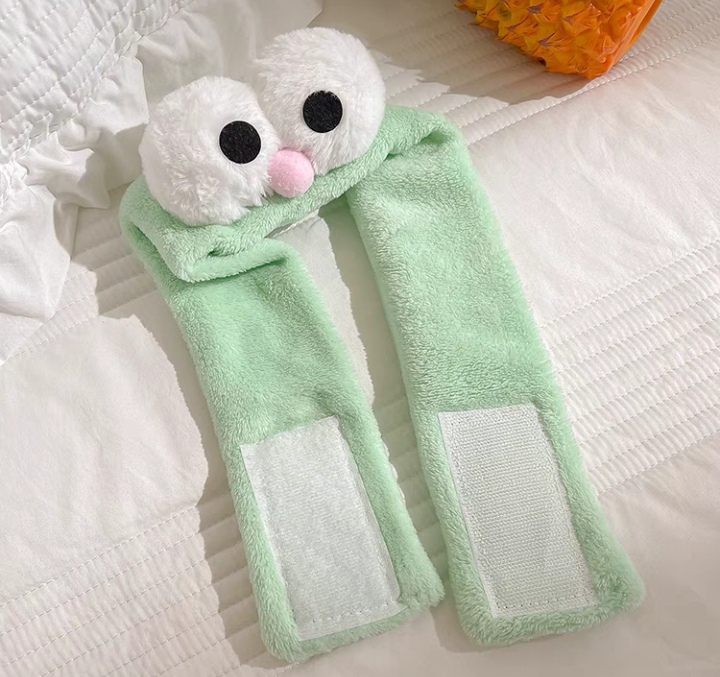 Cute Big Eyes Green Postpartum Face Wash Headband undefined