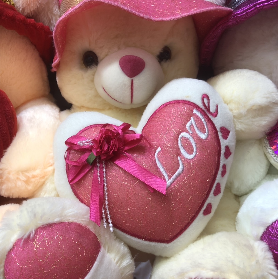 毛绒玩具毛绒公仔熊抱心熊LOVE熊批发Z83