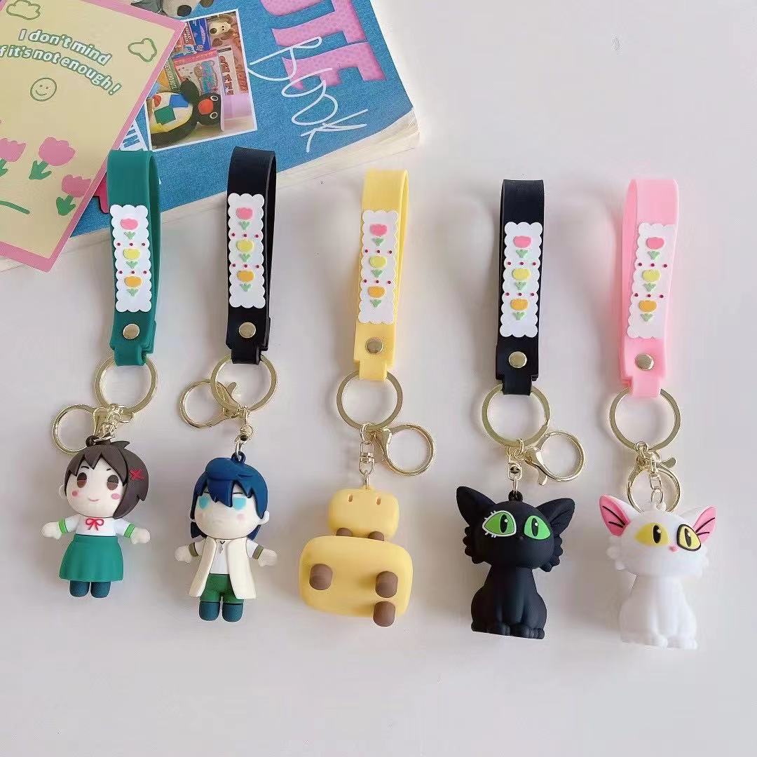 铃芽之旅周边大臣猫咪钥匙扣小挂件背包公仔挂饰摆件