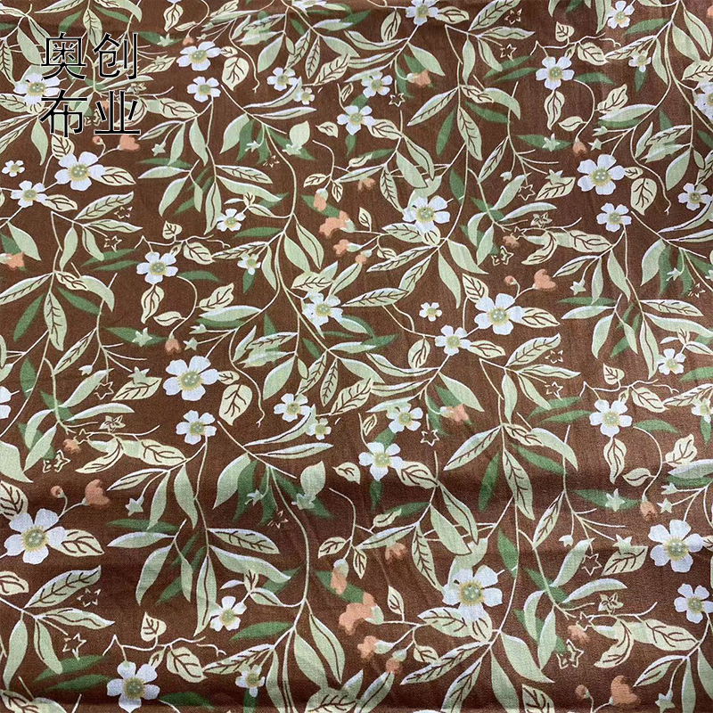 All-cotton poplin fresh and delicate floral fabric dress fabric, small floral women's clothing printed headscarf, head flower and hair accessory fabric Application Scenario