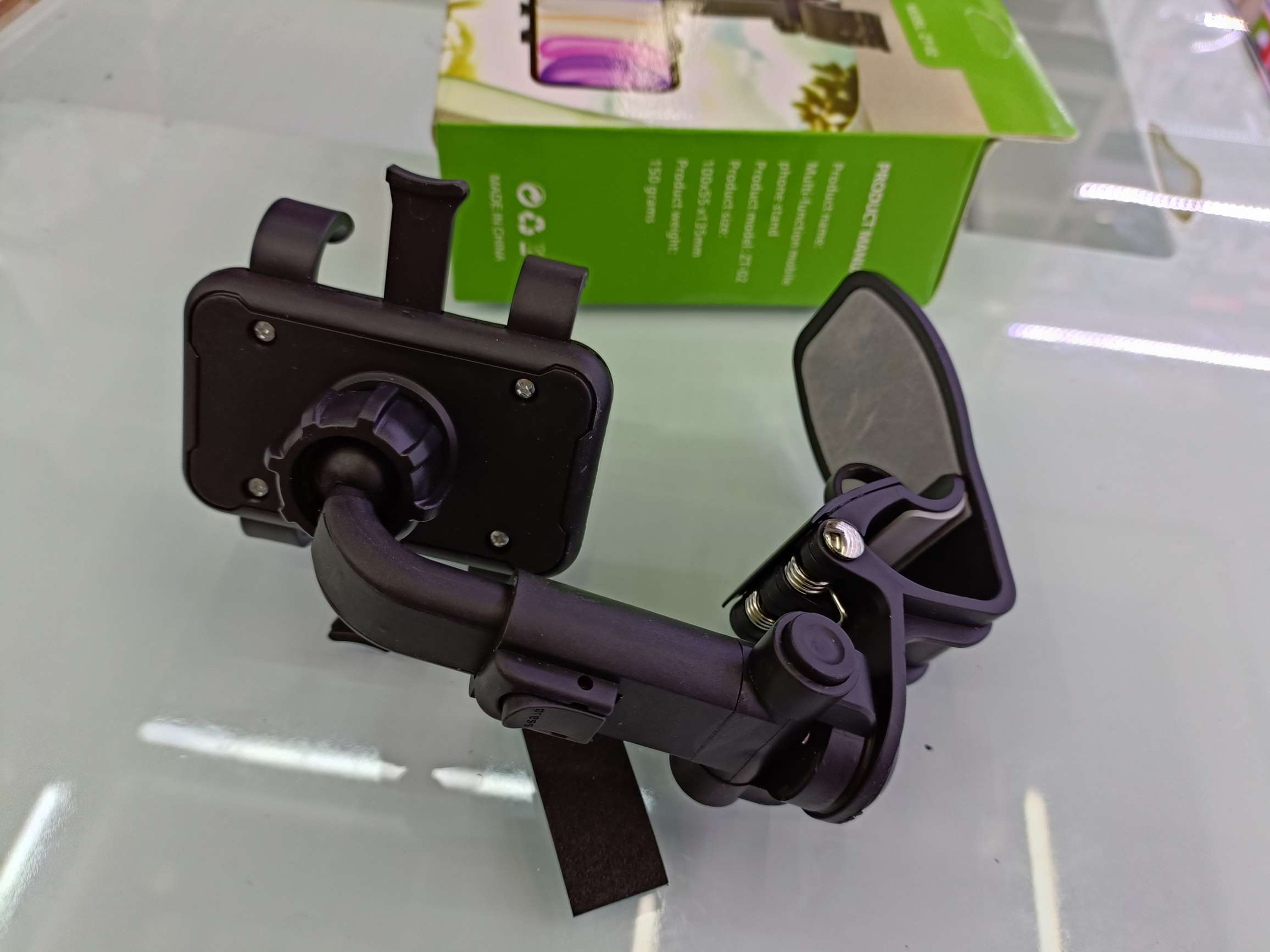 车载遮阳板手机支架 遮阳板支架 按扣弯折详情图6