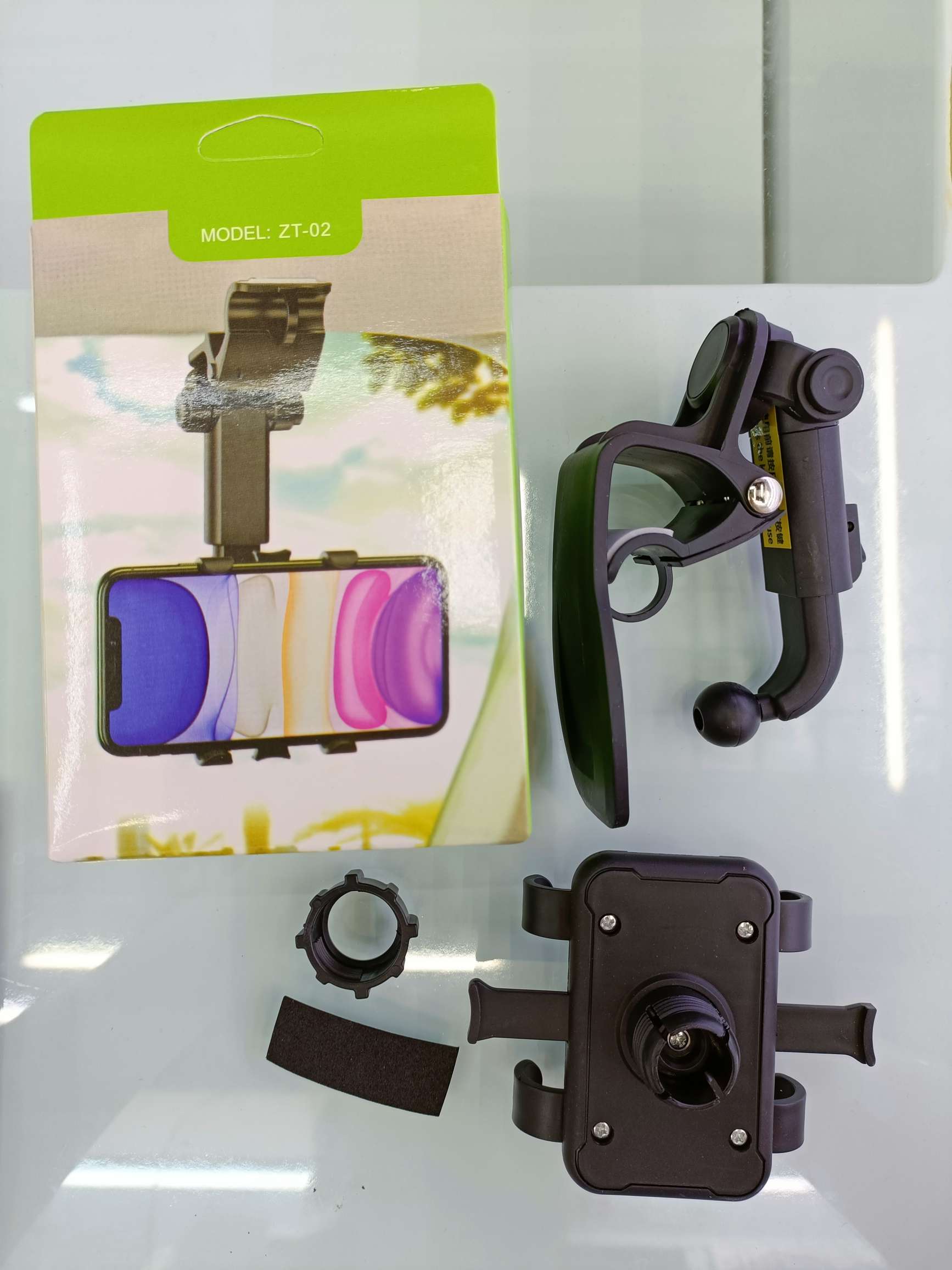 车载遮阳板手机支架 遮阳板支架 按扣弯折详情图2