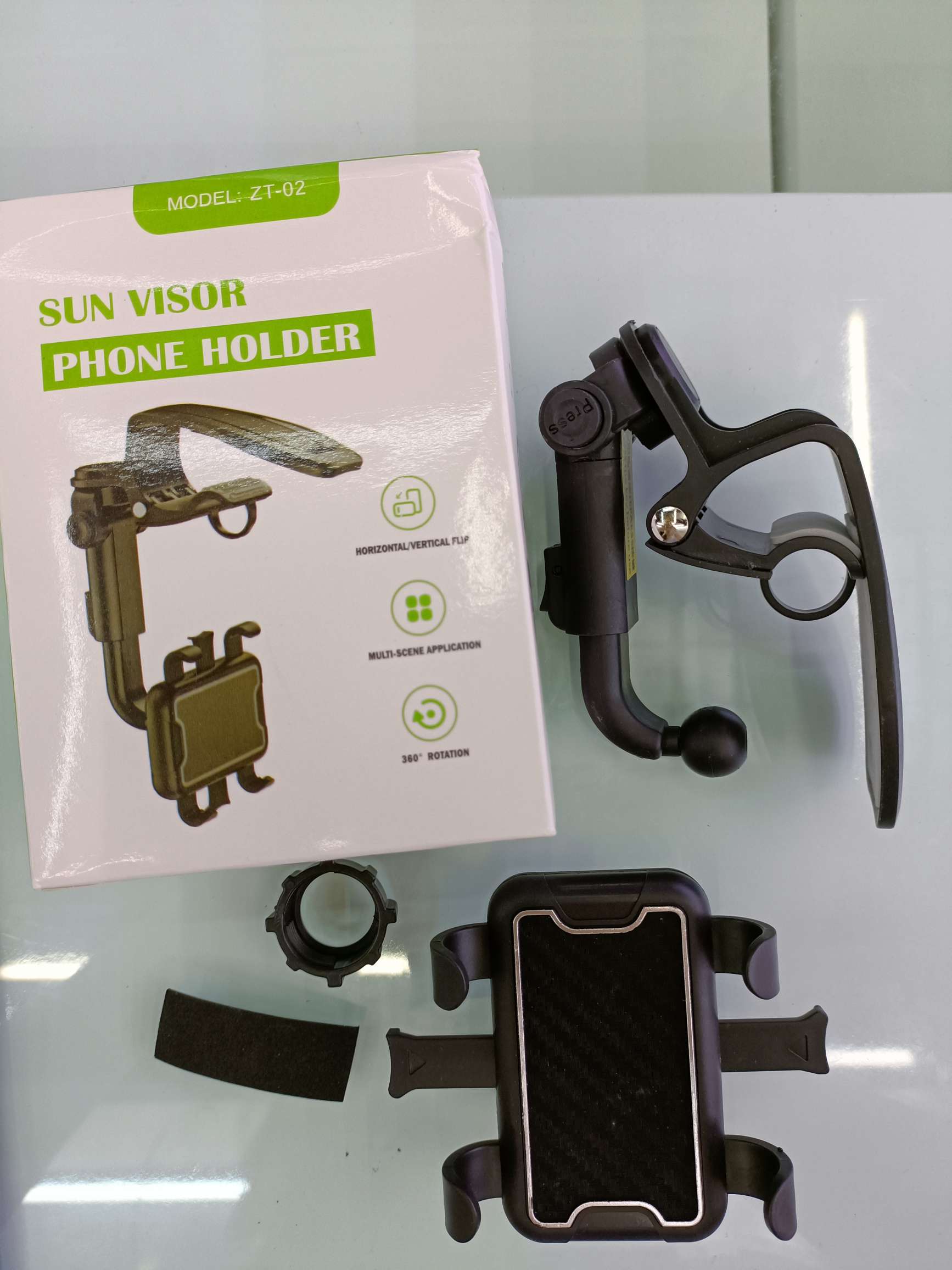 车载遮阳板手机支架 遮阳板支架 按扣弯折