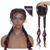 New cross-border trade woven chemical fiber front lace wig with high-temperature silk and two large braids hair wigs Application Scenario