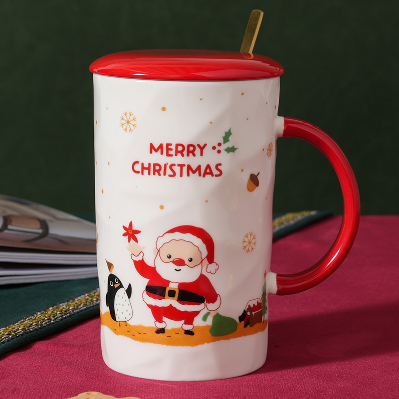 New design creative Santa Claus mugs, cute cups, ceramic coffee mugs, ceramic Christmas mugs with gift boxes Specification image