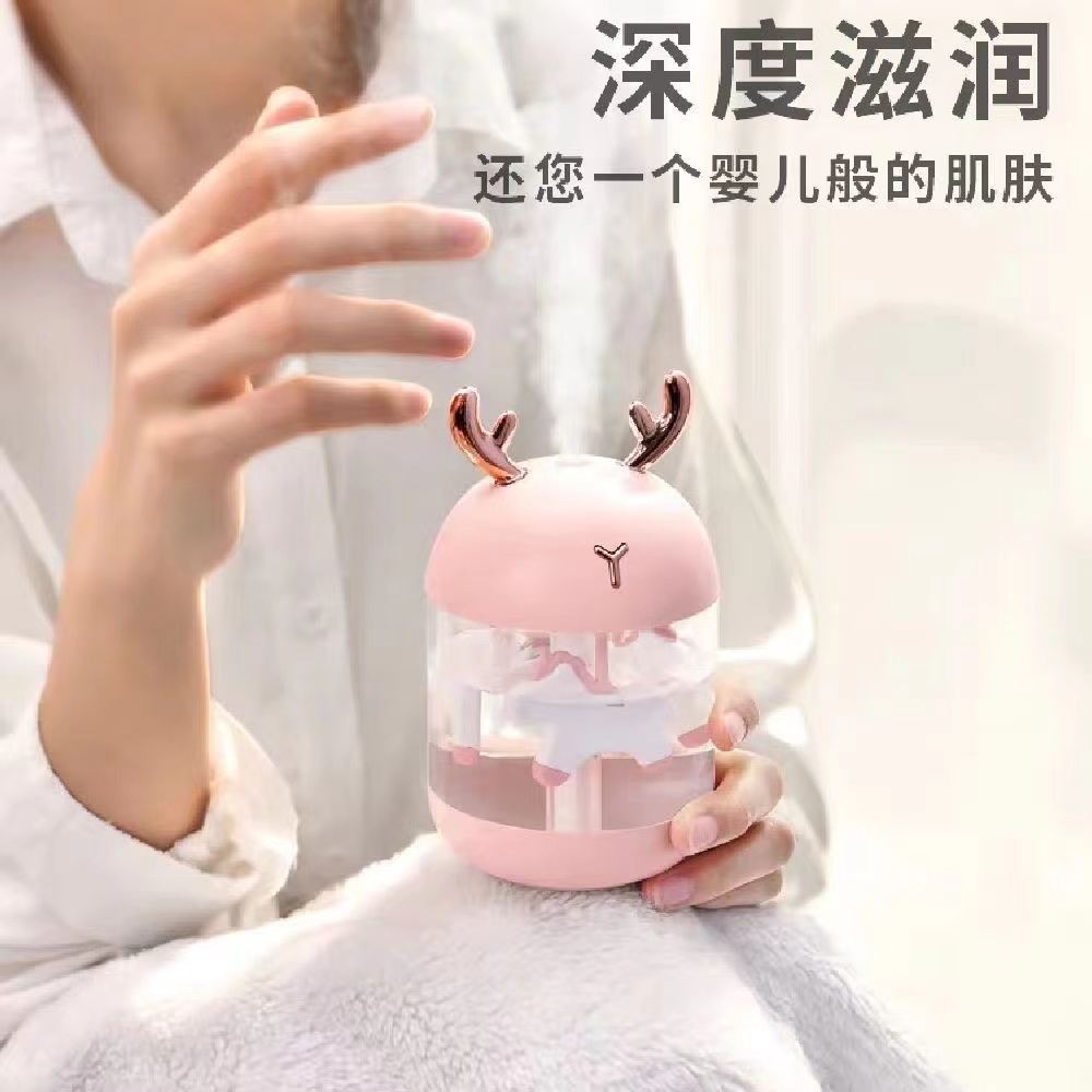 迷你萌马加湿器卧室空调房大型家用静音容量大雾量喷雾器空气净化