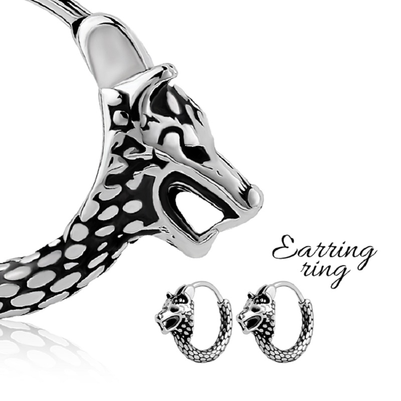 Changsheng Jewelry's unique and retro wolf-head earrings, stainless steel ear rings, and niche earrings Application Scenario