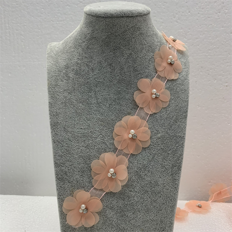 纱花手工钉珠手工花边 婚纱礼服服装饰品配件配饰