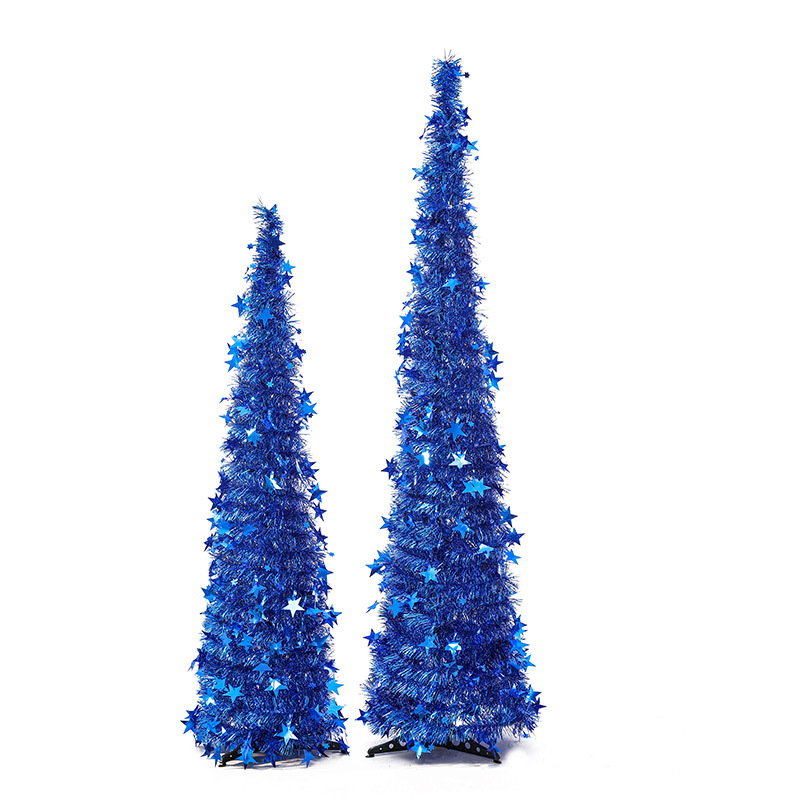 创意圣诞节用品 毛条圣诞树 可伸缩折叠圣诞装饰树 饰品树详情图3
