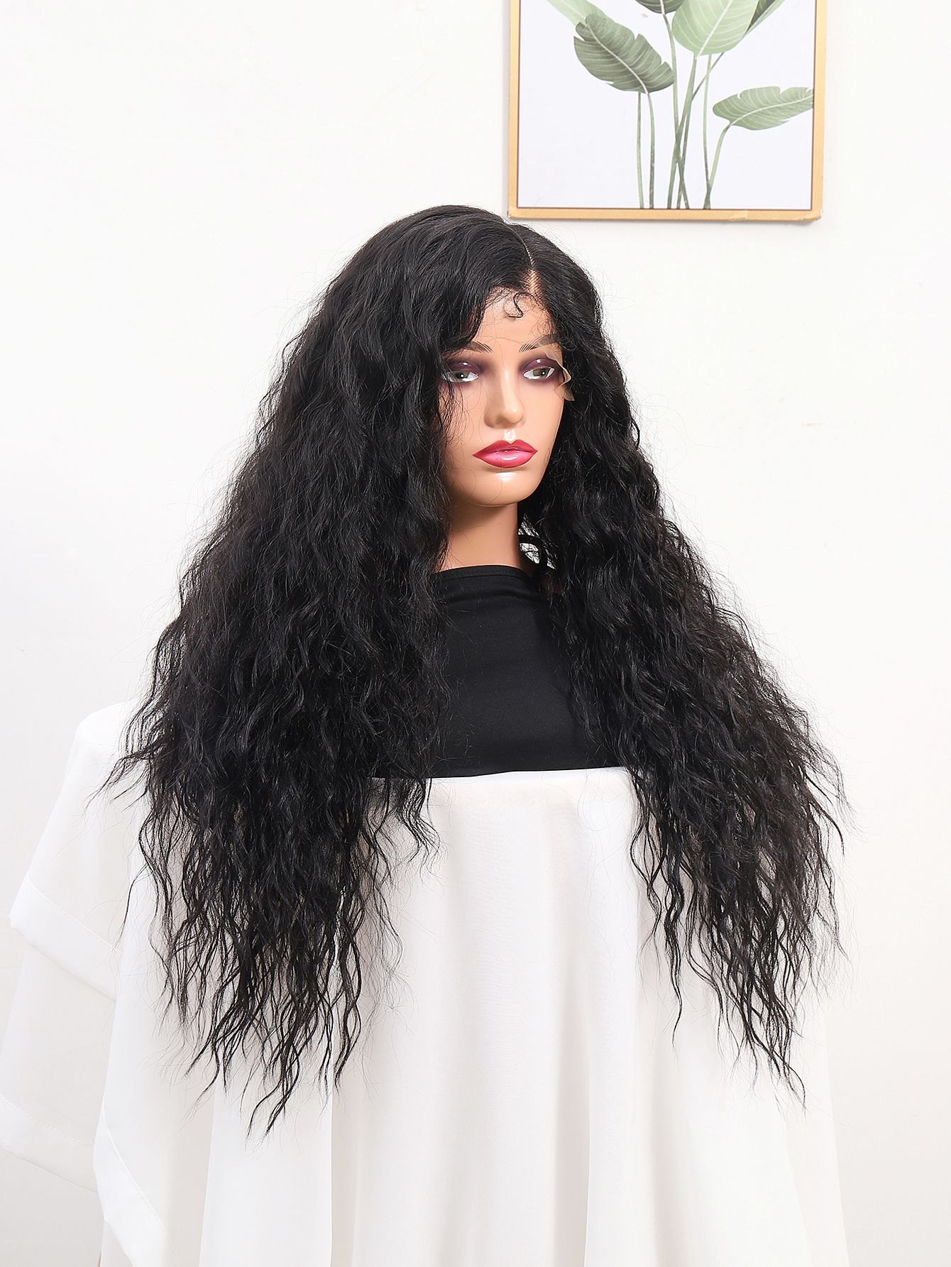Cross-border European and American wig, long curly hair, slanted split, synthetic fiber front lace wig head cover 360 lace wigs vendor Application Scenario