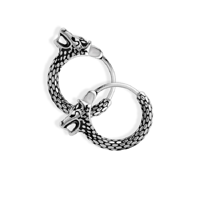 Changsheng Jewelry's unique and retro wolf-head earrings, stainless steel ear rings, and niche earrings Specification image