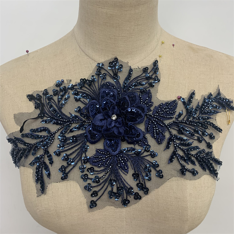 亮片立体刺绣贴花婚纱礼服服装辅料配件