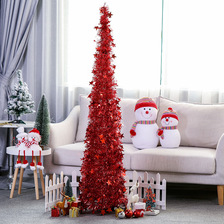 创意圣诞节用品 毛条圣诞树 可伸缩折叠圣诞装饰树 饰品树
