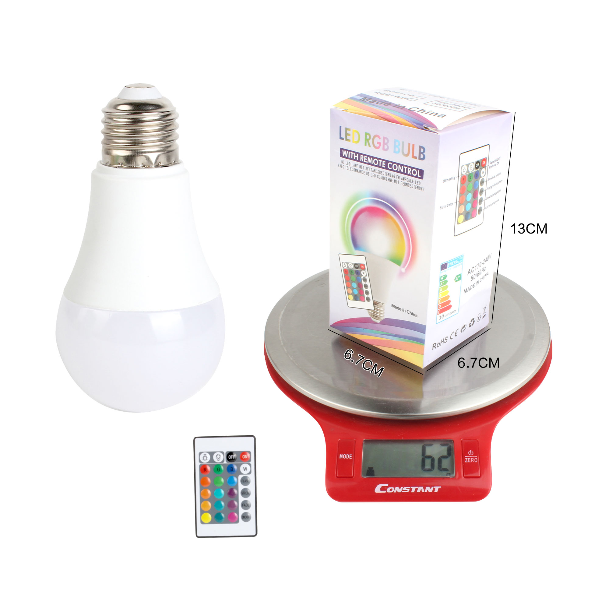 E27 screw-top warm white energy-saving lamp, indoor table lamp light source Specification image
