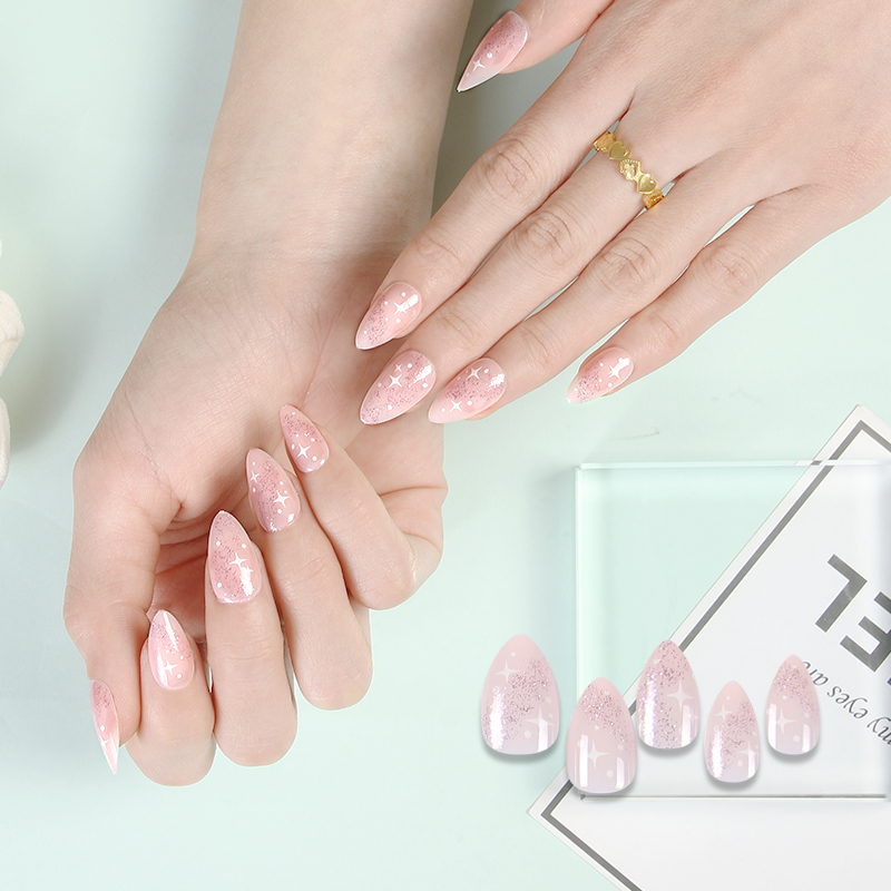 Nuevo puntiagudos uñas uñas post rosa estrella uñas chalota polvo popular spot influencers estilo europa y américa Application Scenario
