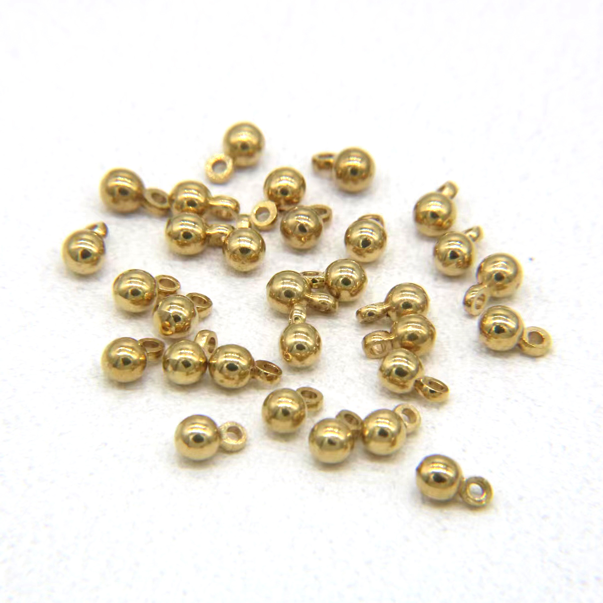 4mm圆水滴铜配件1