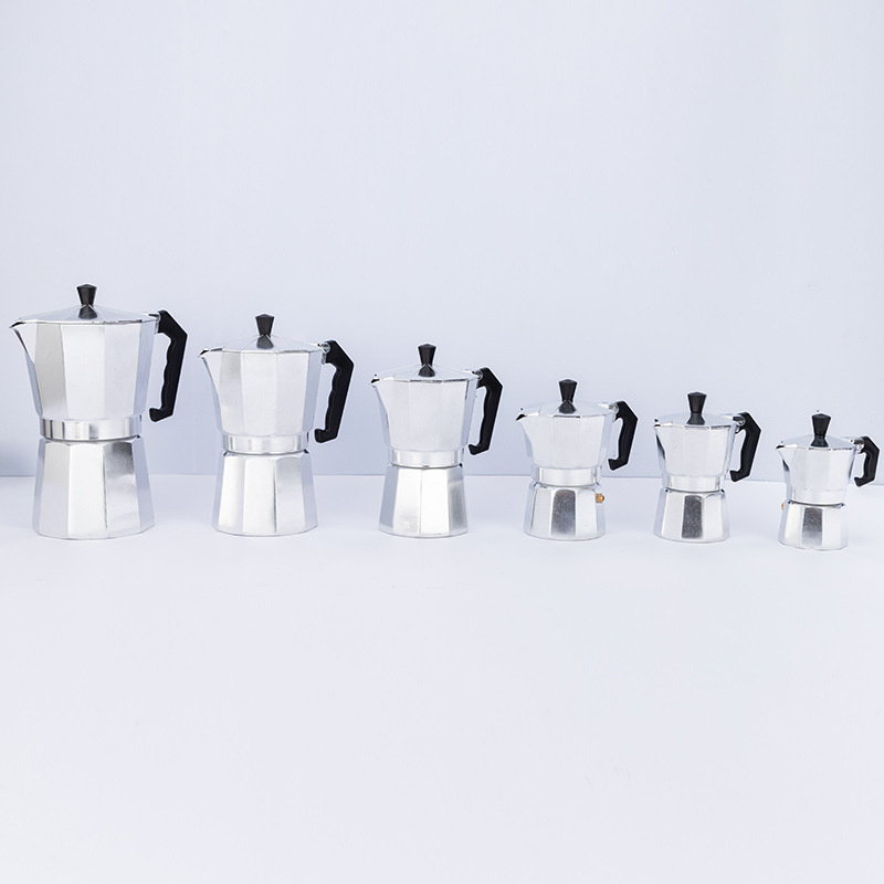 意大利铝制摩卡壶 八角咖啡壶 家用煮咖啡 意式铝制摩卡壶 欧式咖啡器具 铝制咖啡壶 家用工具 咖啡器具 铝合金材质 咖啡详情图2