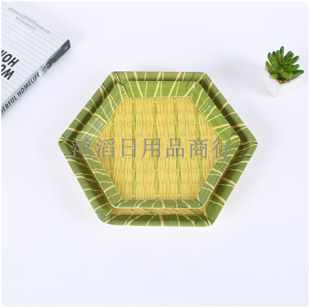 竹编盘/菜盘/密胺盘细节图