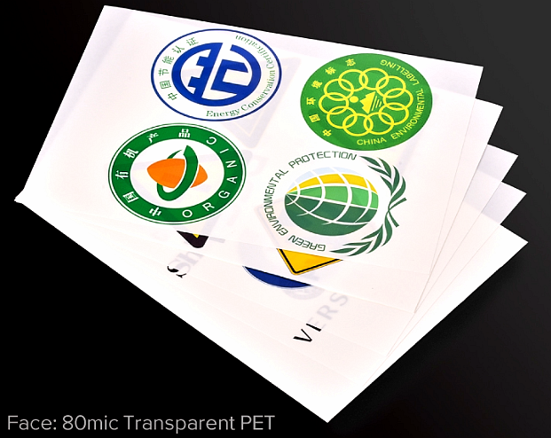 Inkjet Waterproof PET Transparent adhesive inkjet Waterproof Transparent Sticket details Picture