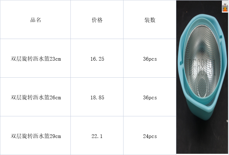 DF Trading House 双层旋转多功能沥水篮洗菜盆23cm百货DF68191详情6