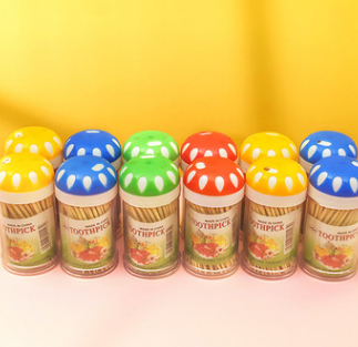 12 bottles of disposable double-headed toothpicks, snowflake toothpick tubes, bamboo toothpicks, street stall supply, wholesale for one or two yuan details Picture