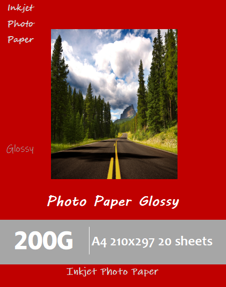 200gsm 高光泽相片纸Inkjet Glossy Photo Paper
