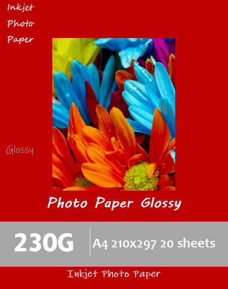 230gsm high-gloss Inkjet Glossy Photo Paper