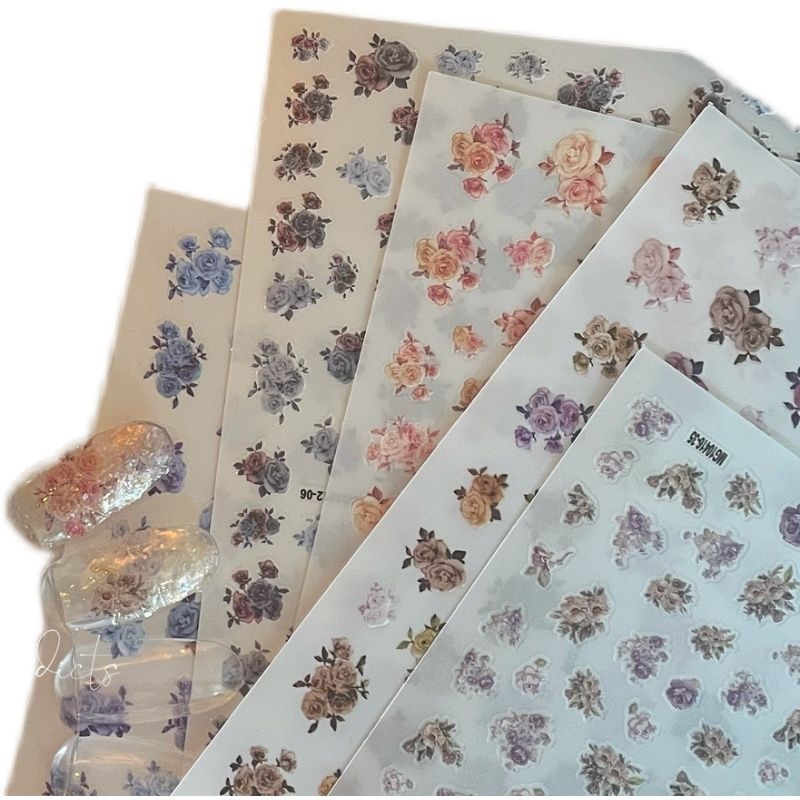 MG process ins nail stickers with adhesive backing have good adhesion, strong realism, very clear patterns, and a wide variety of styles. Factory direct sales of thin and tough new process adhesive stickers with many styles details Picture