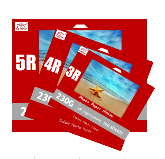230g single-sided high-gloss photo paper 3R, 4R, 5R inkjet printing photo paper glossy photo paper details Picture
