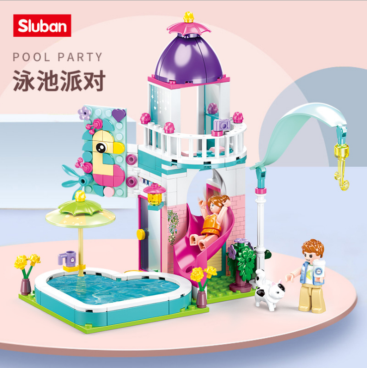Little Lu Ban Princess Dream Girl Villa Castle House Assembly Small Particle building block Toy gift Specification image