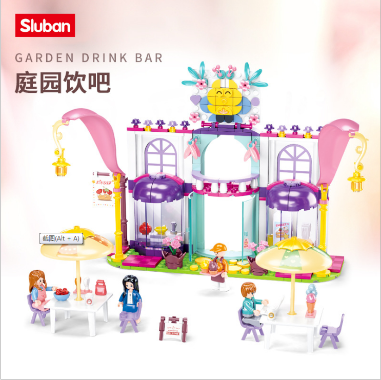 Little Lu Ban Princess Dream Girl Villa Castle House Assembly Small Particle building block Toy gift detail image 1