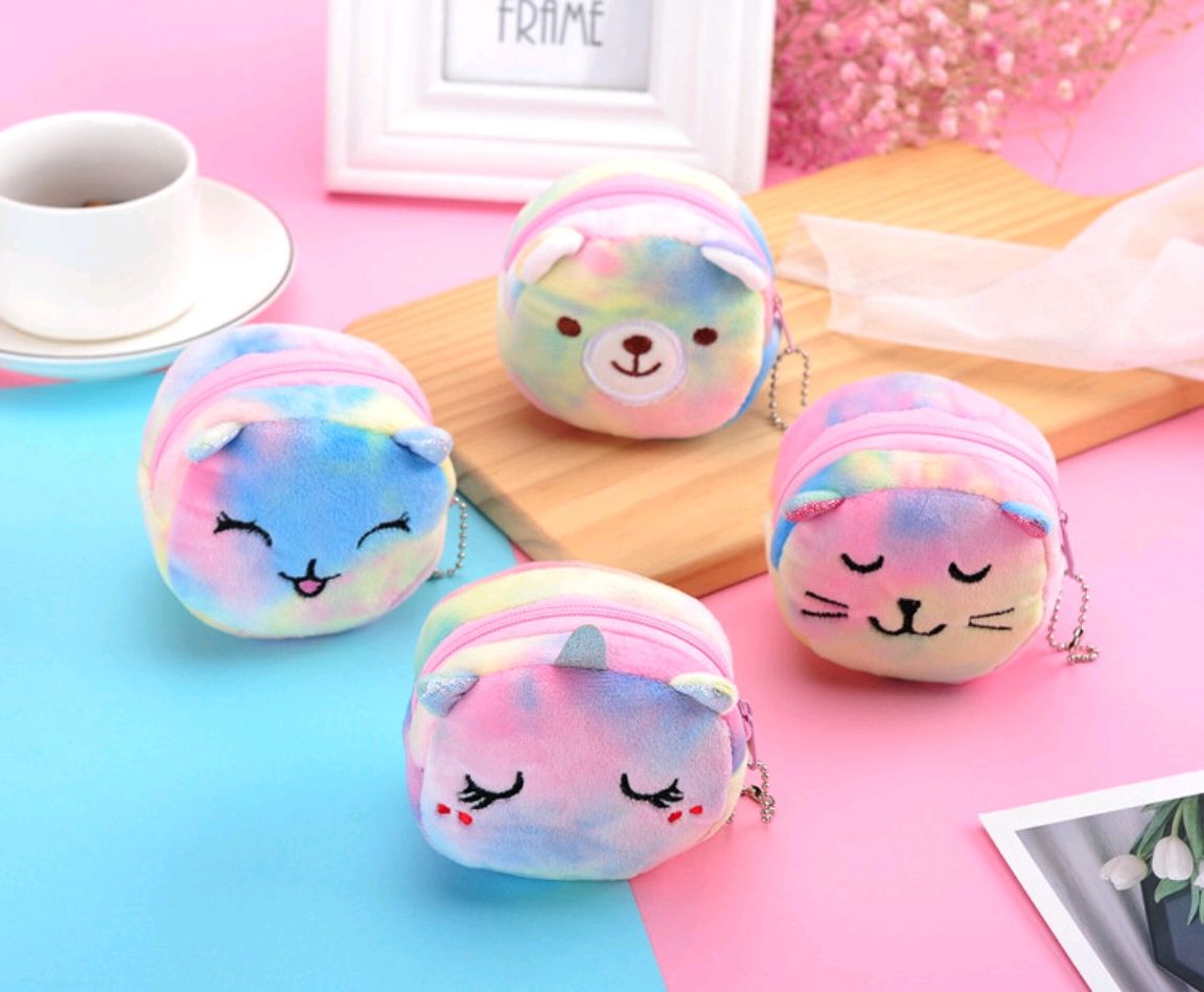 毛绒零钱包扎染立体刺绣钱包刺绣零钱包扎染零钱包详情图8