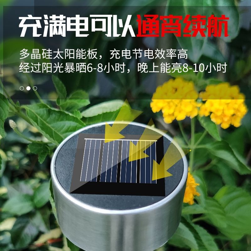 Solar-powered ground lights, outdoor lawn lights, grass ground lights, high-end decorative community garden landscape lights, led ground lights Specification image