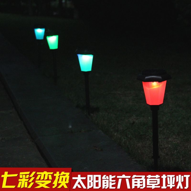 Light-controlled waterproof mini household solar light, night light, LED outdoor lawn light, ground plug garden decorative light details Picture