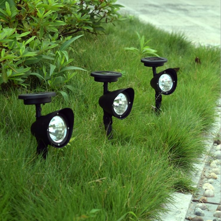 Solar lawn spotlights, courtyard landscape 7LED projection garden lights, garden ground sockets, outdoor waterproof grass lights Specification image