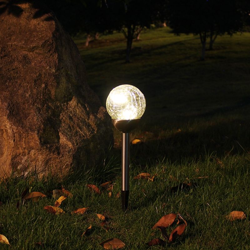 Outdoor solar stainless steel lawn courtyard lights, home garden villa yard terrace insert ground lights, decorative street lights details Picture