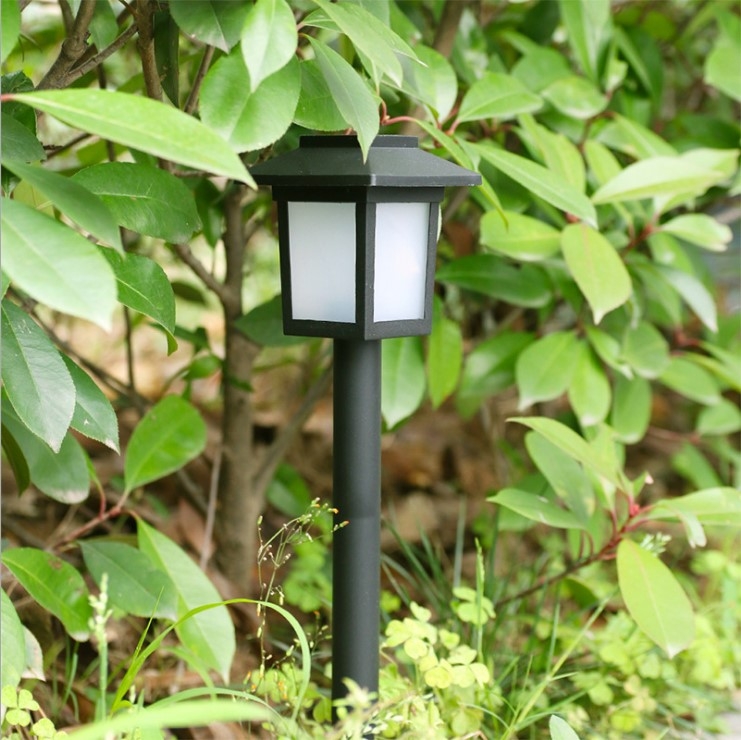 Solar outdoor garden lights, household waterproof garden and villa ground insert lawn lights, landscape decoration flame small palace lights details Picture