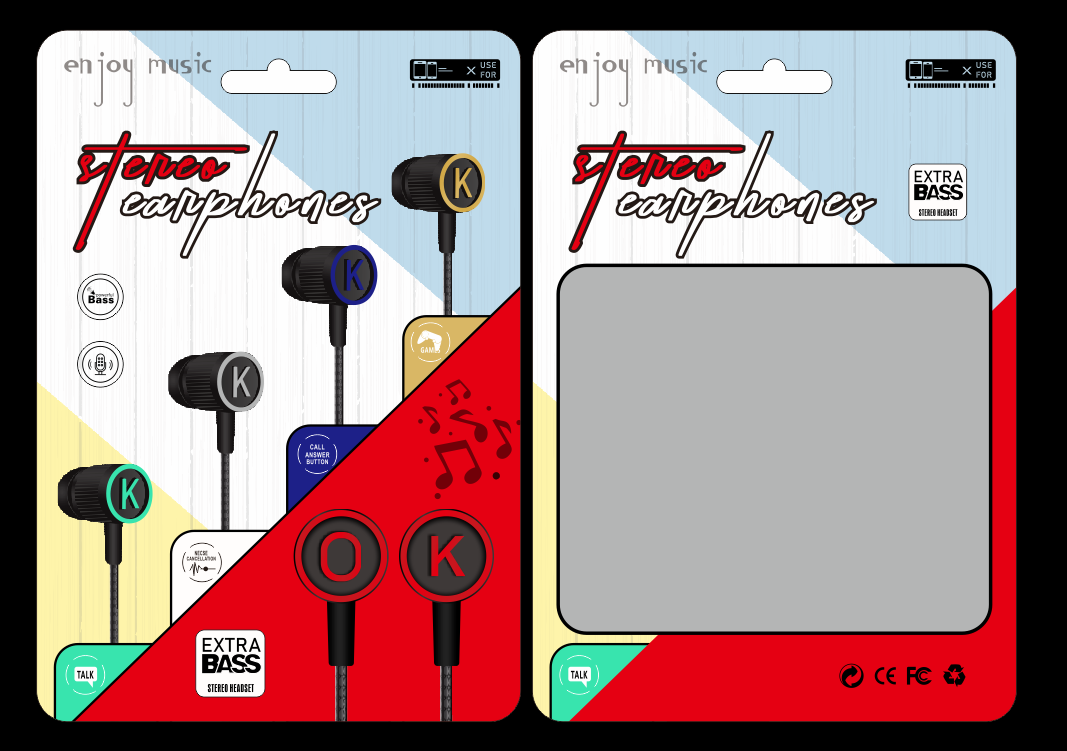 Guangdong Suoge brand OK1 mobile phone headphones, in-ear headsets, MP3 earbuds, wired headphones, small headphones, fashionable and creative products Specification image