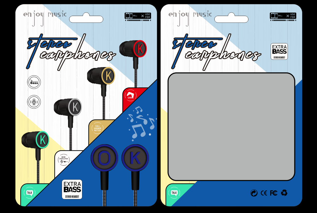 Guangdong Suoge brand OK1 mobile phone headphones, in-ear headsets, MP3 earbuds, wired headphones, small headphones, fashionable and creative products pic 4