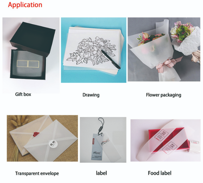 描图纸硫酸纸牛油纸制版纸透明临摹纸Tracing Paper A4 张每包详情图5