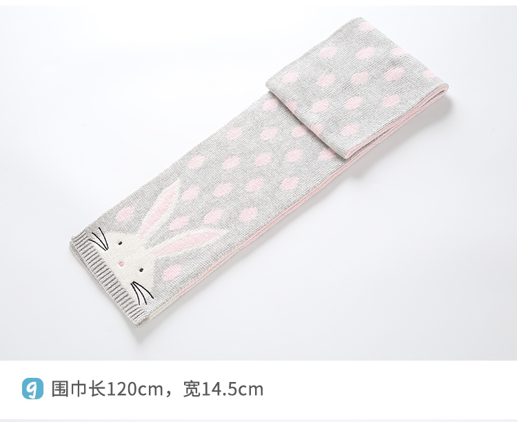 Furry Hat Industry Animal Cartoon Three-Piece Hat Scarf Gloves Knitted Knitted Knitted Hat Little Rabbit Knitted Hat undefined