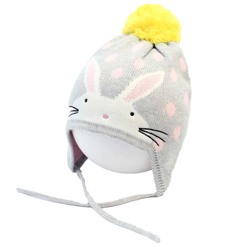 Furry Hat Industry Animal Cartoon Three-Piece Hat Scarf Gloves Knitted Knitted Knitted Hat Little Rabbit Knitted Hat undefined